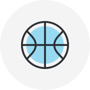 Illustration of a basketball ball